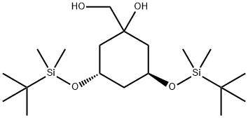 (3S,5S)-3,5-Bis[[(1,1-diMethylethyl)diMethylsilyl]oxy]-1-hydroxy-cyclohexaneMethanol 结构式