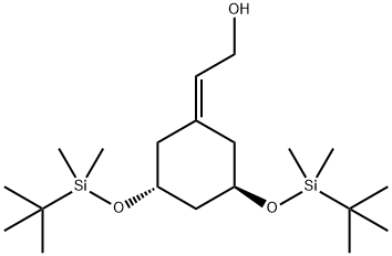 [2-[(3R,5R-3,5-双[叔丁基二甲基硅氧基]环己烯]乙醇 结构式
