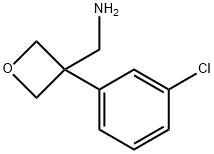 (3-(3-Chlorophenyl)oxetan-3-yl)methanamine 结构式