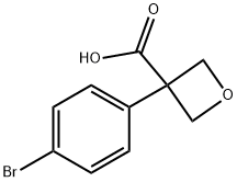 3-(4-溴苯基)-3-氧杂环丁烷羧酸 结构式