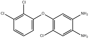 4-氯-5-(2,3-二氯苯氧基)-1,2-苯二胺 结构式