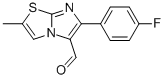 6-(4-FLUOROPHENYL)-2-METHYLIMIDAZO[2,1-B]THIAZOLE-5-CARBOXALDEHYDE 结构式