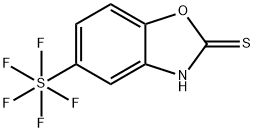 5-(五氟-Λ6-磺酰基)苯并[D]噁唑-2(3H)-硫酮 结构式