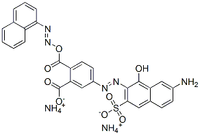 Benzenedicarboxylic acid, 4-(7-amino-1-hydroxy-3-sulfo-2-naphthalenyl)azo-1-naphthalenylazo-, ammonium salt 结构式