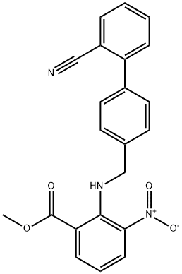 甲基2-((2'-氰基联苯-4-基)甲氨基)-3-硝基苯甲酸酯 结构式