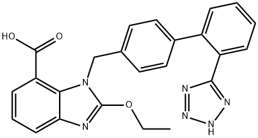 坎地沙坦 结构式