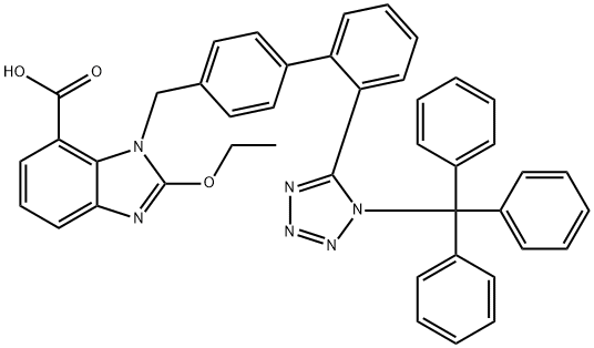 三苯甲基坎地沙坦 结构式