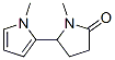 1-Methyl-5-(1-methyl-1H-pyrrol-2-yl)pyrrolidin-2-one 结构式