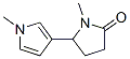 1-Methyl-5-(1-methyl-1H-pyrrol-3-yl)pyrrolidin-2-one 结构式