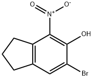 6-溴-2,3-二氢-4-硝基-5-茚醇 结构式
