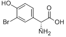 (R)-3-BROMO-4-HYDROXYPHENYLGLYCINE 结构式