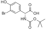 BOC-(R)-3-BROMO-4-HYDROXYPHENYLGLYCINE 结构式