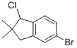 5-BROMO-1-CHLORO-2,3-DIHYDRO-2,2-DIMETHYL-1H-INDENE 结构式