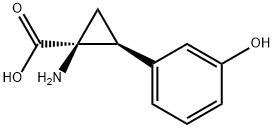 Cyclopropanecarboxylic acid, 1-amino-2-(3-hydroxyphenyl)-, (1S-trans)- (9CI) 结构式