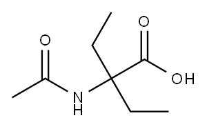 Butanoic  acid,  2-(acetylamino)-2-ethyl- 结构式