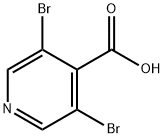 3,5-二溴吡啶-4-甲酸 结构式