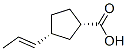 Cyclopentanecarboxylic acid, 3-(1-propenyl)-, [1alpha,3alpha(E)]- (9CI) 结构式