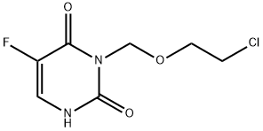 1-((2-chloroethoxy)methyl)-5-fluorouracil 结构式