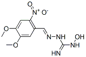 N1-Hydroxy-N3[(3,4-dimethoxy-6-nitrobenzylidene)amino]guanidine 结构式