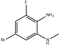 5-BROMO-3-FLUORO-N1-METHYL-1,2-BENZENEDIAMINE 结构式