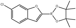 2-(6-氯苯并呋喃-2-基)-4,4,5,5-四甲基-1,3,2-二氧硼杂环戊烷 结构式