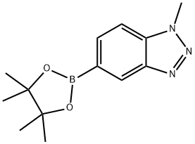 1H-Benzotriazole, 1-methyl-5-(4,4,5,5-tetramethyl-1,3,2-dioxaborolan-2-yl)- 结构式