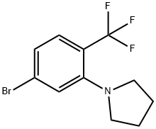 1-(5-Bromo-2-(trifluoromethyl)phenyl)pyrrolidine 结构式
