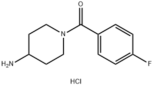 (4-氨基哌啶-1-基)(4-氟苯基)甲酮盐酸盐 结构式