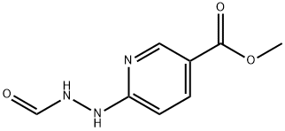 3-Pyridinecarboxylicacid,6-(2-formylhydrazino)-,methylester(9CI) 结构式