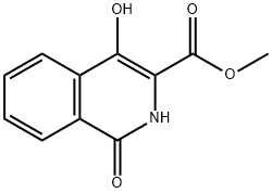 3-ISOQUINOLINECARBOXYLIC ACID, 1,2-DIHYDRO-4-HYDROXY-1-OXO-, METHYL ESTER 结构式