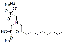 trisodium hydrogen [(decylimino)bis(methylene)]bisphosphonate  结构式