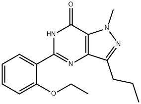 5-(2-乙氧苯基)-1-甲基-3-丙基-1,6-二氢-7H-吡唑并[4,3-D]嘧啶-7-酮 结构式