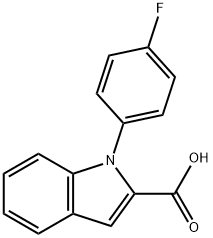 4-fluorophenyl-1H-indole-2-carboxylic acid 结构式