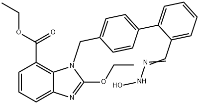 1-[(2''-(羟基脒基)[1,1-联苯基]-4-基)甲基]-2-乙氧基-1H-苯并咪唑 结构式