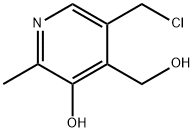 5-氯甲基-3-羟基-2-甲基-4-吡啶甲醇 结构式