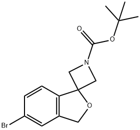 TERT-BUTYL 5'-BROMO-3'H-SPIRO[AZETIDINE-3,1'-[2]BENZOFURAN]-1-CARBOXYLATE 结构式