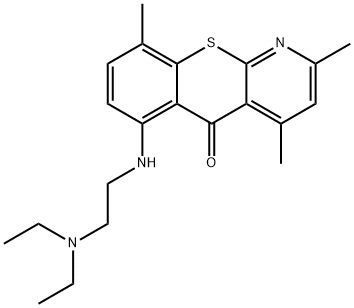 6-(2-二乙基氨基乙胺)-2,4,9-(三甲基)苯并噻喃并[2,3-B]吡啶-5-酮 结构式