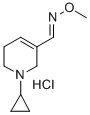 1-Cyclopropyl-1,2,5,6-tetrahydropyridine-3-carboxaldehyde-O-methyloxim e hydrochloride 结构式