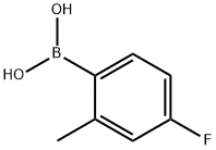 4-氟-2-甲基苯硼酸 结构式