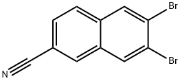 6,7-二溴-2-萘甲腈 结构式