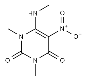 1,3-Dimethyl-6-(methylamino)-5-nitrouracil 结构式