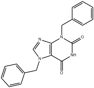 3,7-二苄基-2,3,6,7-四氢-1H-嘌呤-2,6-二酮 结构式
