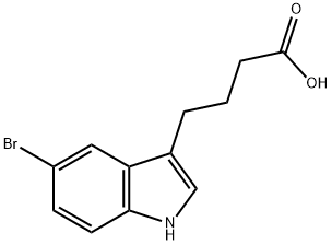 5-溴吲哚-3-丁酸 结构式