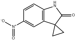 5'-Nitro-1',2'-dihydrospiro[cyclopropane-1,3'-indole]-2'-one 结构式