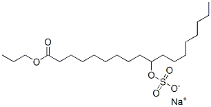 sodium 1-propyl 10-(sulphooxy)octadecanoate 结构式