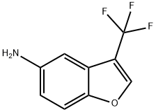 3-(三氟甲基)苯并呋喃-5-胺 结构式