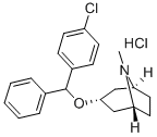 3-ALPHA-[(4-CHLOROPHENYL)PHENYLMETHOXY] TROPANE HYDROCHLORIDE 结构式