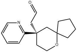 2-[(9R)-9-(PYRIDIN-2-YL)-6-OXASPIRO[4.5]DECAN-9-YL]ACETALDEHYDE 结构式