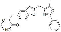 2-ethoxy-3-(2-((5-methyl-2-phenyloxazol-4-yl)methyl)benzofuran-5-yl)propionic acid 结构式