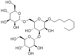 正辛基-3,6-二-O-(ALPHA-D-吡喃甘露糖)-BETA-D-吡喃甘露糖苷 结构式